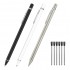 ChaoQ Ballpoint Pen, Metal Pens (3-Pack), for Gift, Business, Office, 1.0mm Medium Point (Black Ink), with 6 Replaceable Refills (Black, White, Champagne)